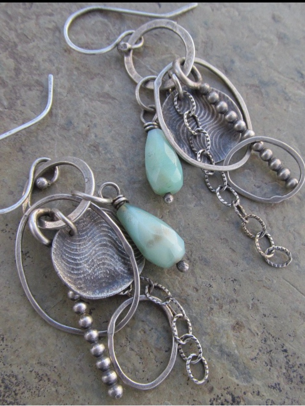 Sterling Multi-Element Drop Earrings  handmade with Laramar